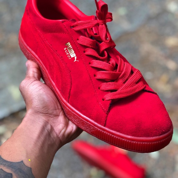 puma suede red scarlet